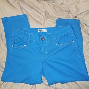 LEI Women's Bright Blue Straight Leg Jeans